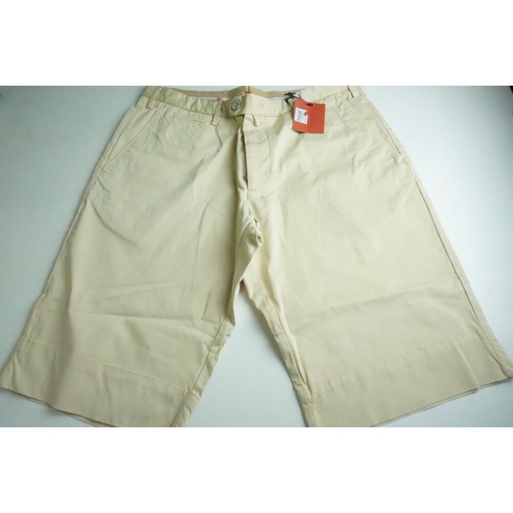 Isaia Napoli Bermuda Cotton Blend Khaki Brown Shorts 50R BRAND NEW